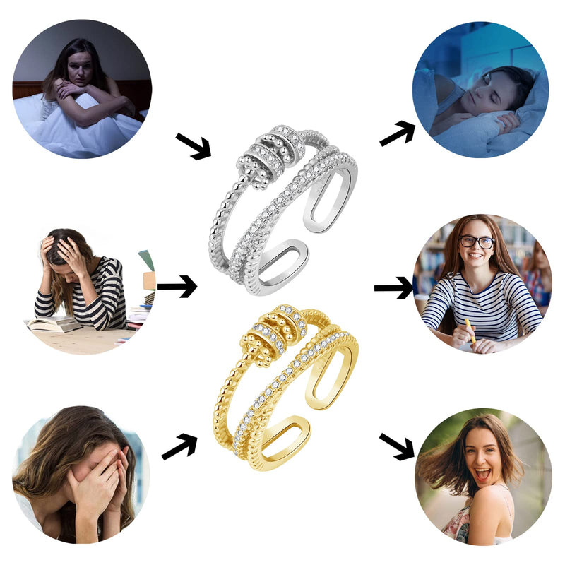 Para Minha Filha - Anel Anti Ansiedade Banhado a Ouro 18k